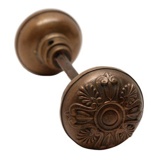 Antique Greek Yale & Towne Bronze Ephesus Door Knobs For Sale