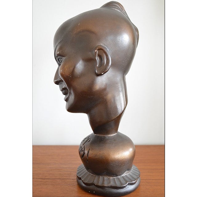 Mid-Century Ceramic Head, 1950s For Sale - Image 9 of 12