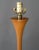 1950s Mid-Century Modern Textured White Ceramic & Maple Wood Table Lamp For Sale - Image 12 of 13