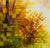 Golden Light by Michelle Condrat | Oil On Board Autumn landscape with bright yellow light and trees. For Sale - Image 4 of 5