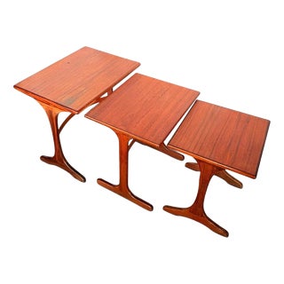 Mid-Century Teak Nest of Three Tables by V. B. Wilkins for G Plan, 1960s For Sale
