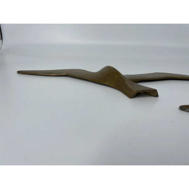 Pair of MCM brass birds wall hangings. Made in India of solid brass.