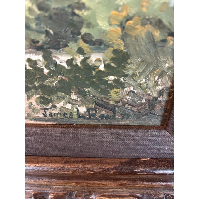 1971 Signed James L. Reed Original Oil Painting – Framed Canvas – American Landscape For Sale In San Diego - Image 6 of 10