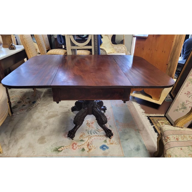 19th Century Empire Highly Carved Breakfast Table For Sale - Image 9 of 12