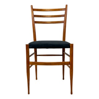 Art Deco Chair in Wood and Velvet For Sale