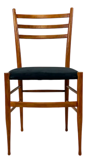 Art Deco Chair in Wood and Velvet