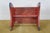 Vintage Wooden Red Painted Step Stool Footstool Ottoman 12" For Sale - Image 11 of 11