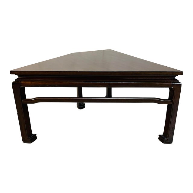 Vintage Asian Style Mahogany Corner Side Table For Sale