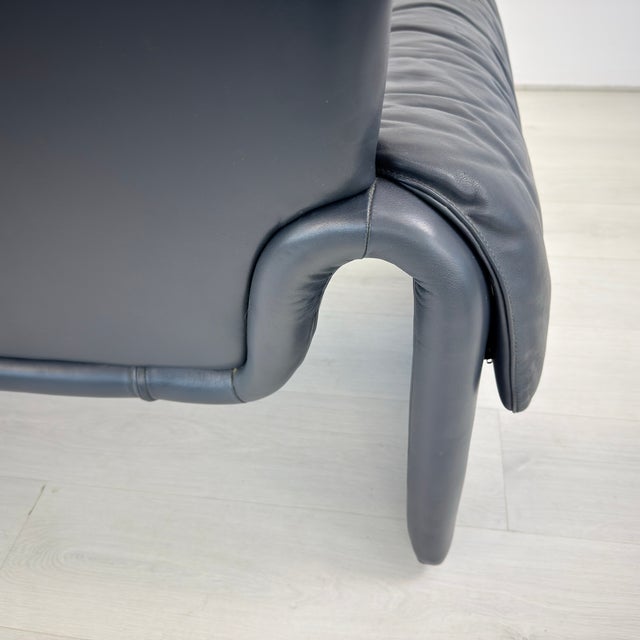 Dark Blue Black De Sede Ds 2011 Leather Sofa For Sale - Image 15 of 16
