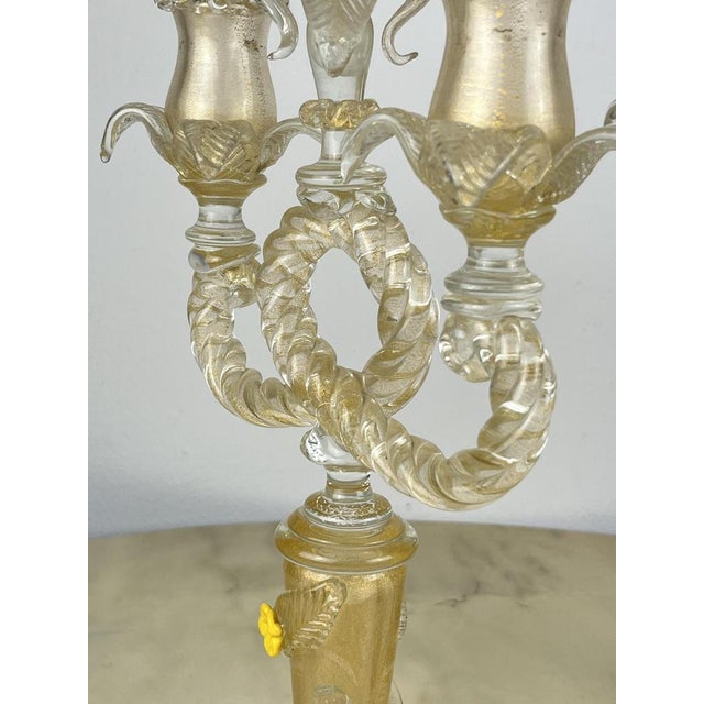 Murano Glass Candelabras in the style of Barovier & Toso, Italy, 1960s, Set of 2 For Sale - Image 7 of 18