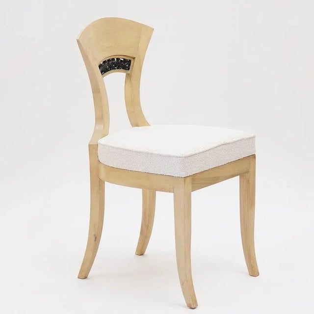 Biedermeier White Eclectica Dining Chairs from Silvio Piattelli, Set of 8 For Sale - Image 9 of 18