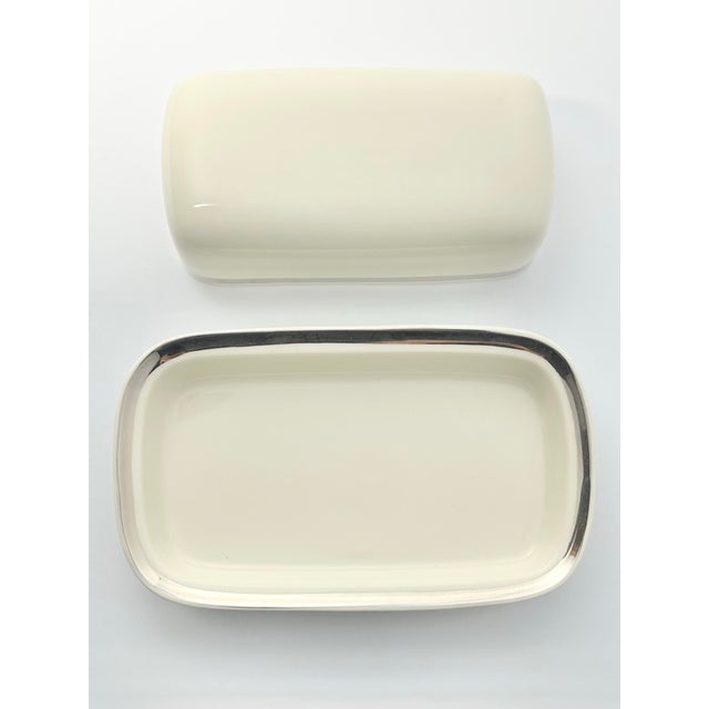 Lenox Lenox “Solitaire” Ceramic Butter Dish For Sale - Image 4 of 6