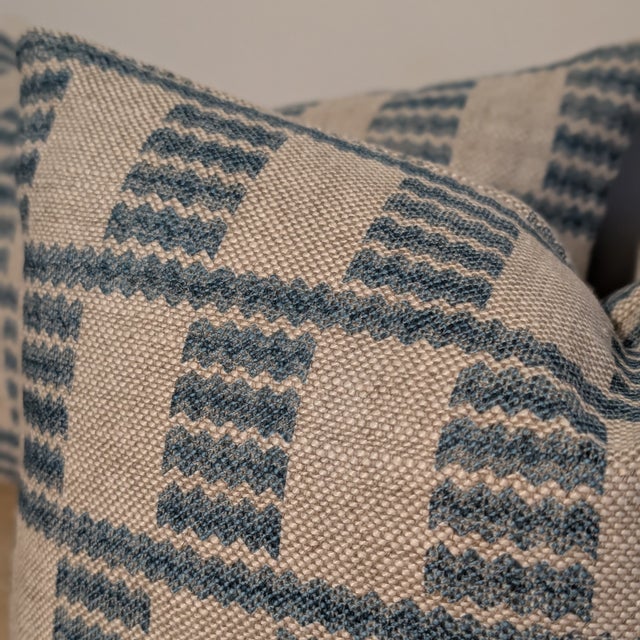 Fermoie Cove Lumbars in Blue - Pair For Sale In Greensboro - Image 6 of 6