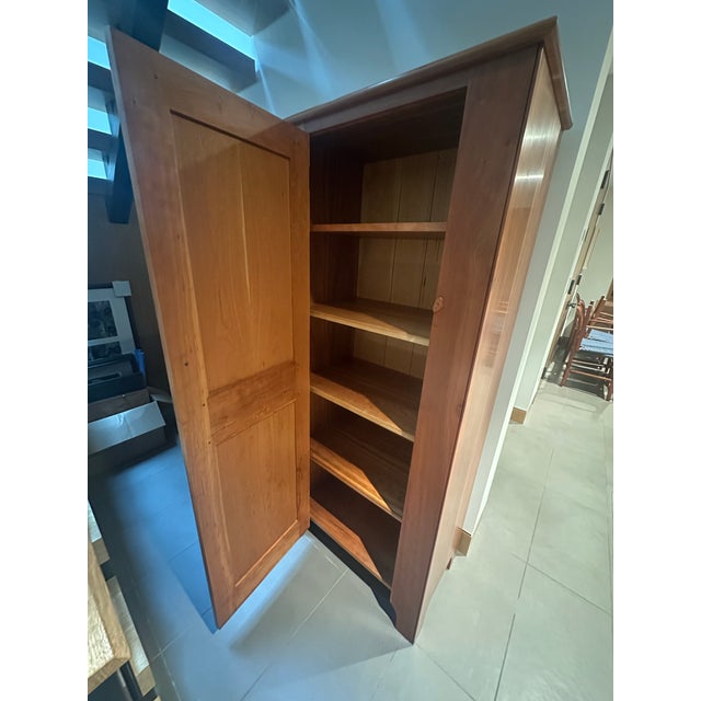 1990s Natural Cherry Cupboard (Pictured on Left) For Sale - Image 5 of 6