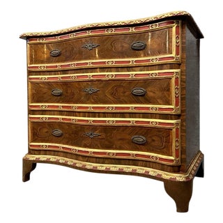 Louis XV Style Bombé Commode in Rosewood and Palisander Marquetry, 1880 For Sale