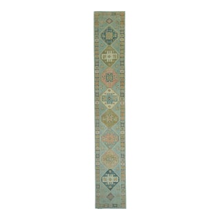 Turkish Oushak Rug 3'9" x 24'1" #20129 For Sale