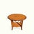 Brown Vintage Oval Wood Side Table With Scalloped Edge and Lower Shelf For Sale - Image 8 of 12