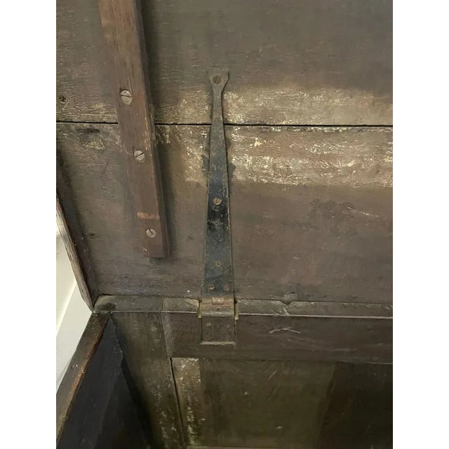 Carved Oak Coffer or Chest, 1720 For Sale - Image 6 of 10