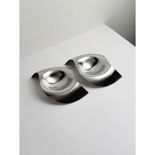 Please Pass Me Bowls in Stainless Steel by Allan Scharff for Georg Jensen, Denmark, 1993, Set of 2, in Very Good...