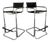 Italian Bauhaus Tubular Chrome High Bar Stools, 1970s, Set of 2 For Sale