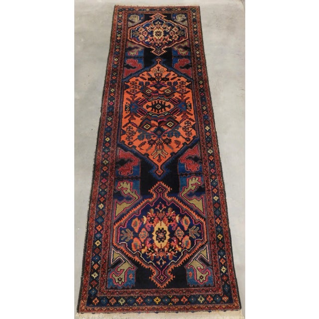 1940s Vintage Persian Runner Rug 3'10"x 11'5" For Sale - Image 13 of 13