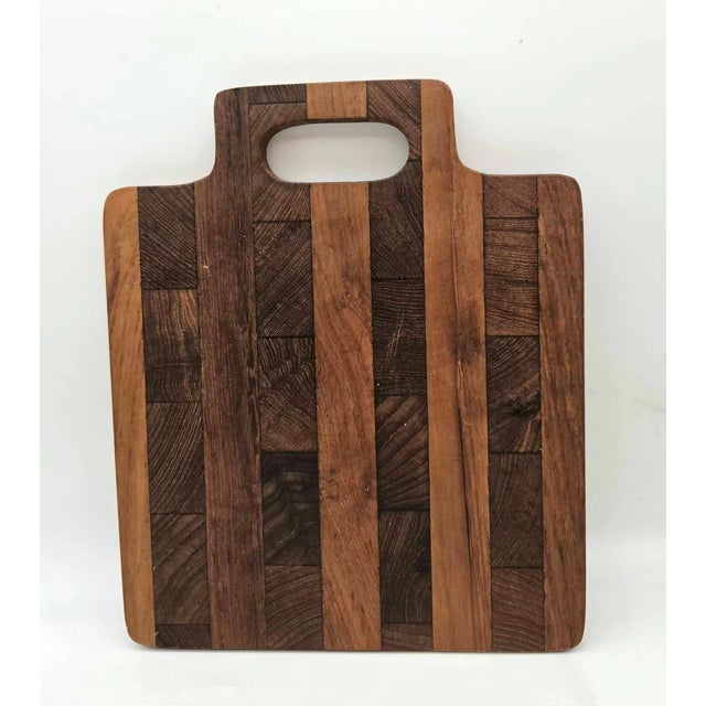 Mid 20th Century Danish Staved Teak Wood Charcuterie & Cheese Board For Sale - Image 11 of 11