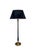 Brass and Black Laquered Floor Lamp on Ball-Shape Legs, 1980s For Sale - Image 10 of 10