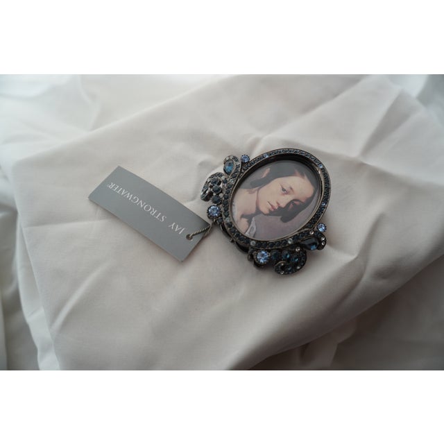 Small Sapphire & Gunmetal Jay Strongwater Frame For Sale In Phoenix - Image 6 of 12