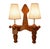 1950s French Oak Double Sconce from Guillerme et Chambron, 1950 For Sale - Image 5 of 9