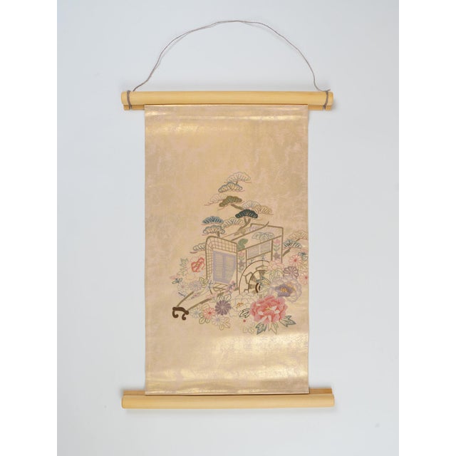 Japanese Ceremonial Silk Wall Tapestry by Renaras, in New conditions. Designed from 2000 Labeled by Maker