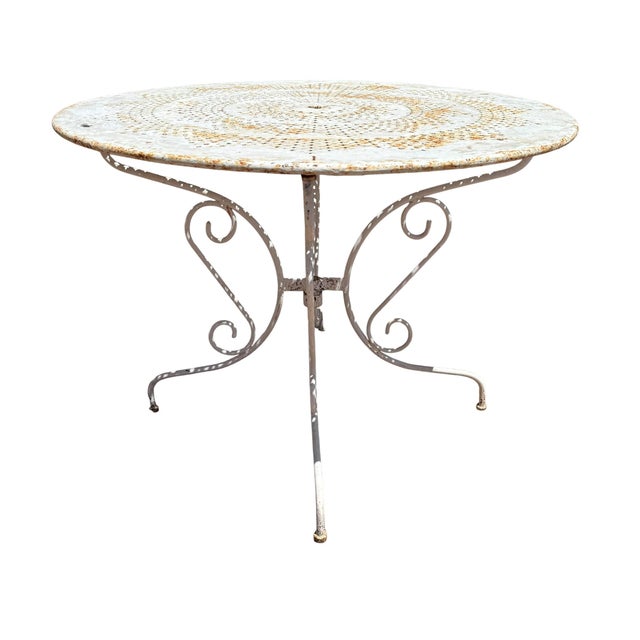 1950s Sheet Metal Garden Table, 1950s For Sale - Image 5 of 11