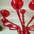 Metal Red Murano Glass, Mid Century Modern, Chandelier Italy 1980s For Sale - Image 7 of 11