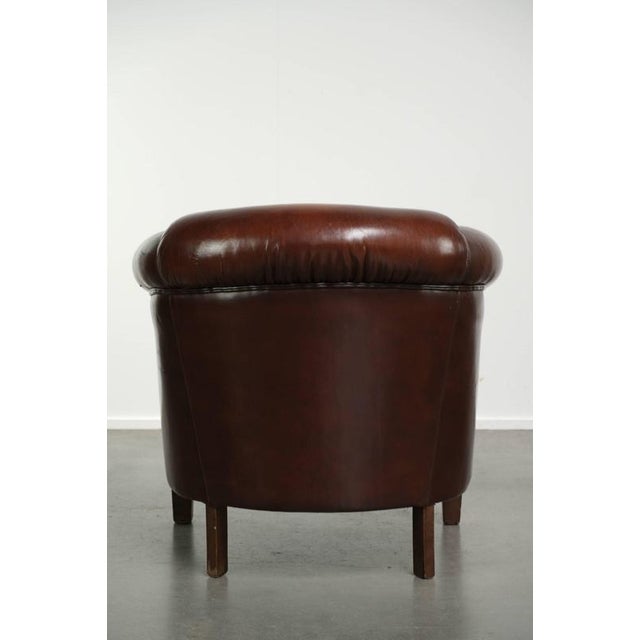 Vinatge Sheepskin Club Armchair For Sale - Image 4 of 13