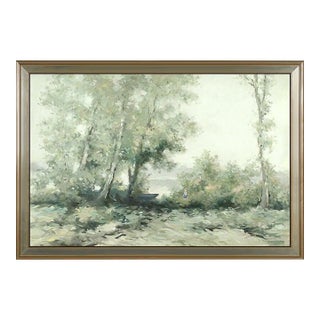 Mid 20th Century Afternoon on the Lake, Andre Gisson For Sale
