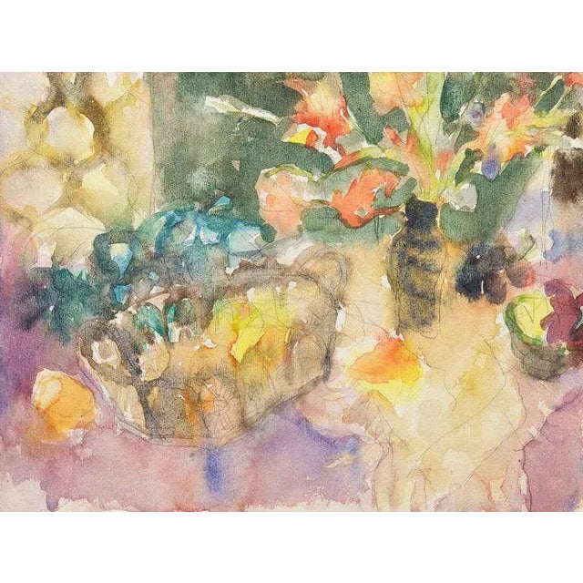 Yellow Still Life' by Victor Di Gesu; Mid-Century California Post-Impressionist, Louvre, Lacma, Académie Chaumière For Sale - Image 8 of 8