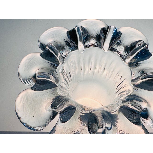 Kosta Boda Handmade Crinoline Vase in Crystal Glass by Göran Wärff & Ann Wärff for Kosta Boda, Sweden, 1970s For Sale - Image 4 of 11