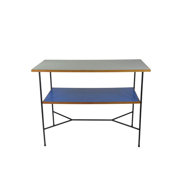 Mid-Century Modern Italian Blue Formica Table by Giulio Zappa, 1950 For Sale - Image 12 of 12