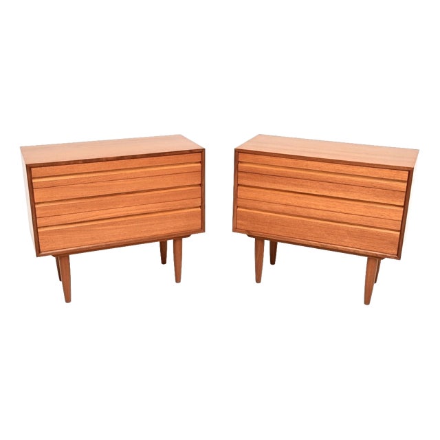 Vintage Danish Teak Chest of Drawers attributed to Poul Cadovius, 1960, Set of 2 For Sale
