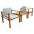Japandi Safari Armchairs and Table attributed to Gerd Lange, 1965, Set of 3 For Sale
