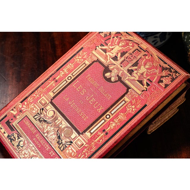 Victorian Beautiful Ornate Antique Victorian French Book Frédéric Dillaye the Games of Youth History For Sale - Image 3 of 11
