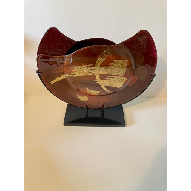 Stunning Jasmine Art Glass Fused Glass Display Piece Enhance your home decor with this gorgeous, handcrafted fused art...
