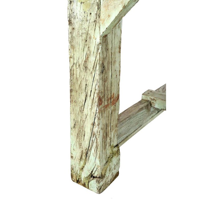 Weathered Solid Wood Table For Sale - Image 4 of 7