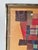Vintage T. Kramer Mixed Media Geometric Collage Textile Wall Art Painting For Sale In Miami - Image 6 of 12