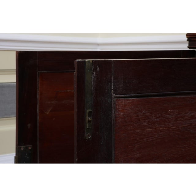 Antique Georgian Mahogany Breakfront Library Bookcase For Sale - Image 15 of 17