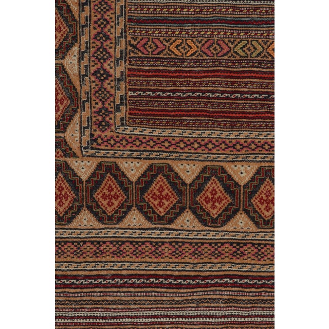 1950s Vintage Baluch Kilim in Beige-Brown With Geometric Patterns, From Rug & Kilim For Sale In New York - Image 6 of 8