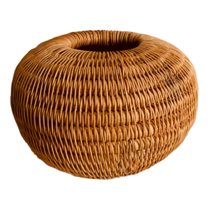 Antique Handmade Cape Cod Straw Basket - Early 20th Century
