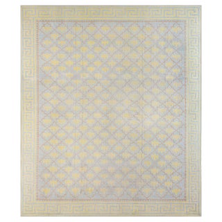Doris Leslie Blau Extra Large Vintage Indian Dhurrie Rug with Geometric Allover For Sale