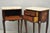 Vintage French Louis XV Style Pink Marble Top Mahogany Nighstand Table - A Pair For Sale - Image 10 of 15