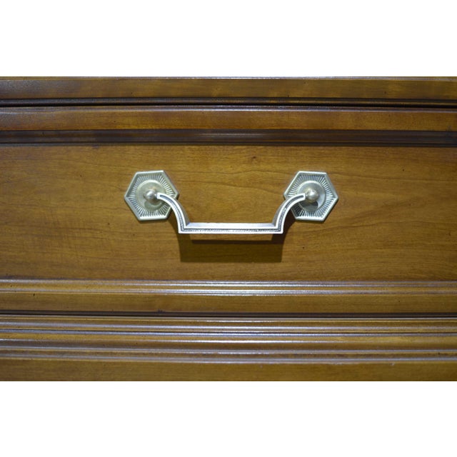 Mid Century Transitional Highboy Fluted Frieze Dresser by Thomasville For Sale In Chicago - Image 6 of 15