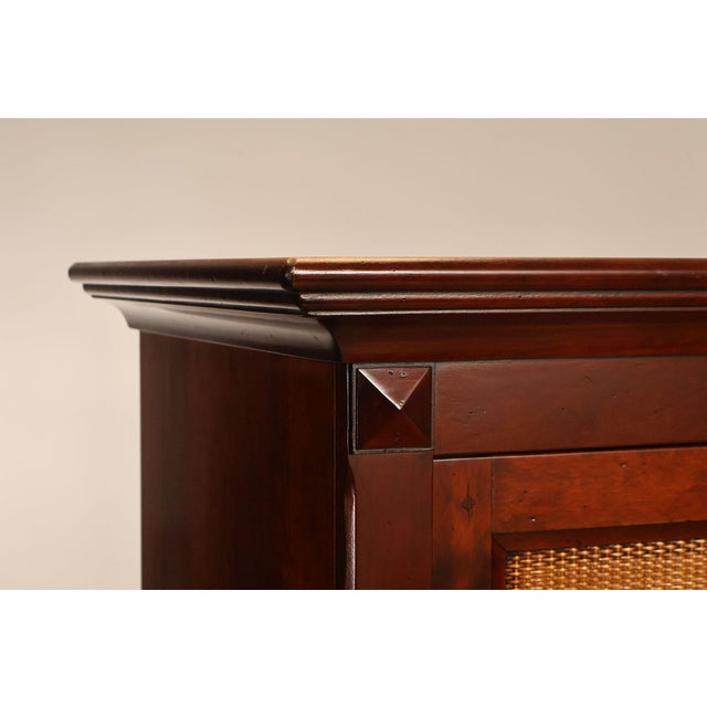 Grange French Louis Philippe Cherry Cane Door Armoire Cabinet For Sale - Image 15 of 18